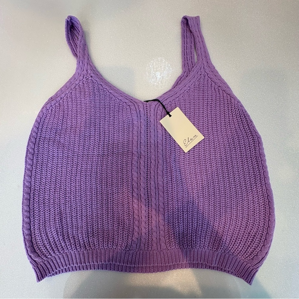 NWT Elan Sweater Lavender Knit Top